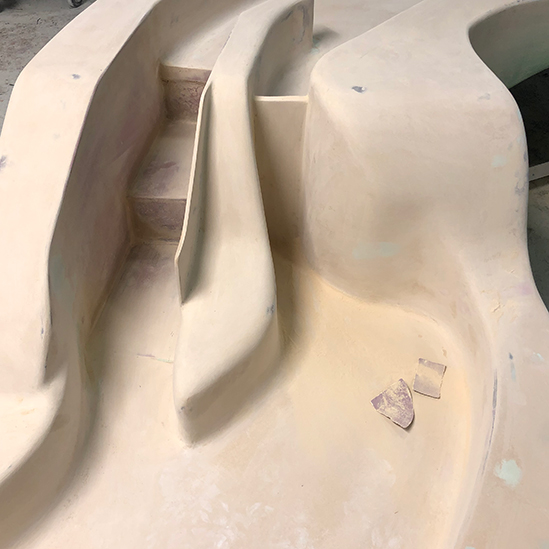 close up of the water table early build phase